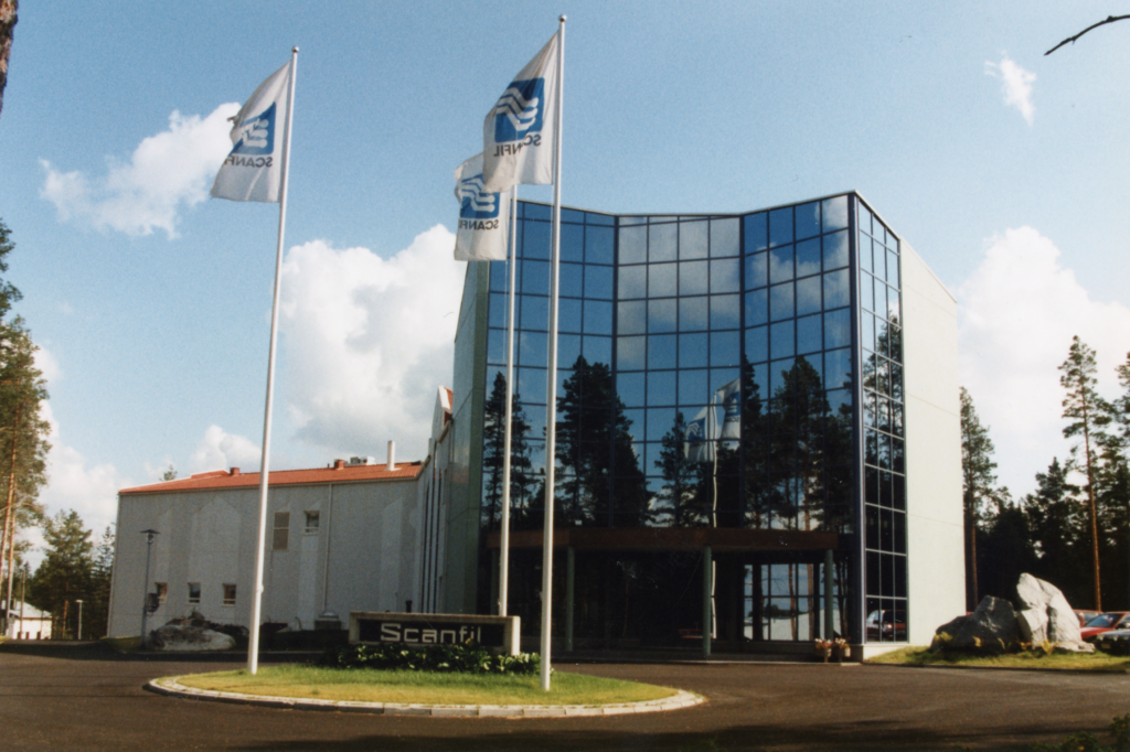 Sievi’s new “skyscraper” office building and factory was built in 1994.